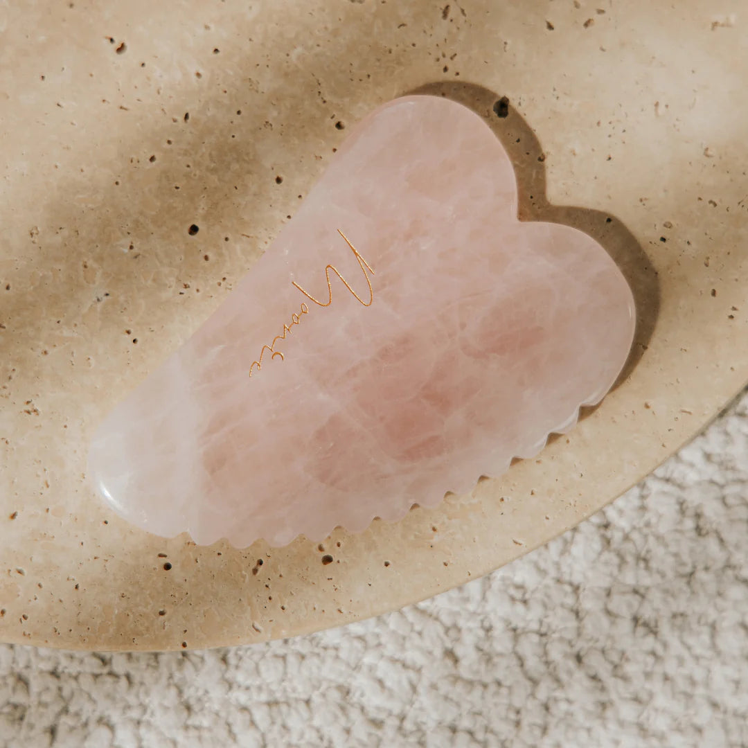 Moonie Rose Quartz Facial Gua Sha Heart