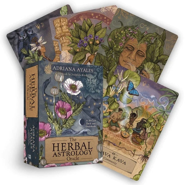 Open een eeuwenoud portaal en ontdek de krachtige verbinding tussen de helende wijsheid van planten en hun astrologische heersers met dit unieke orakel deck met 55 kaarten en een gids.