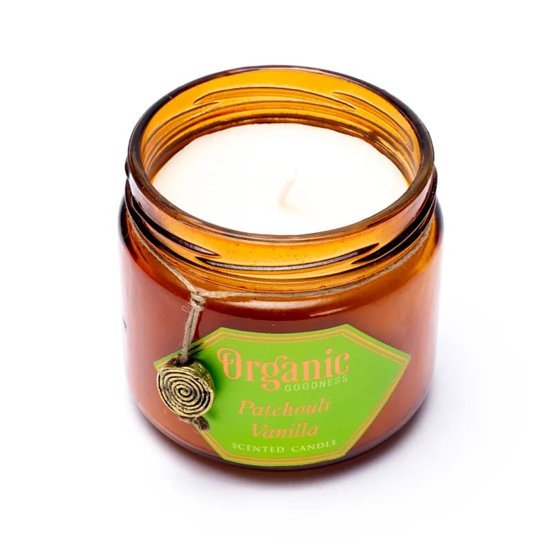 Organic Goodness Scented Candle in Glass Patchouli &amp; Vanilla