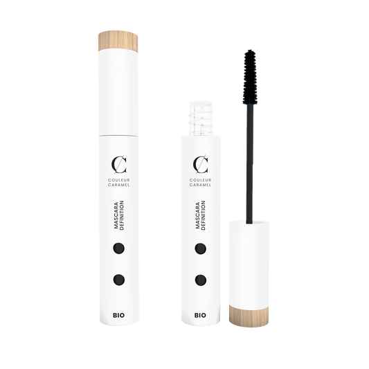 Bio en vegan Mascara Defenition van Couleur Caramel separeren je wimperharen en maakt ze langer en voller. 