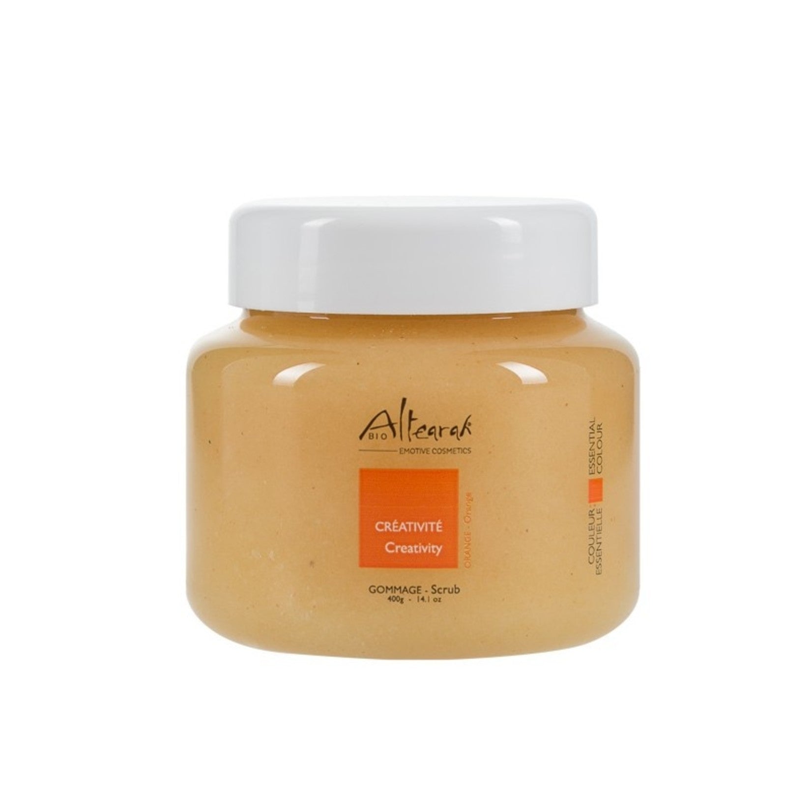 Altearah Scrub Orange Creativity subtiele combinatie van Himalayaans zout, plantaardige olie en biologische etherische oliën. 